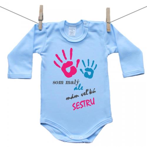Boodyy Modré body s dlhým rukávom Som malý ale mám veľkú sestru 98 (2-3 roky) 4068-427027