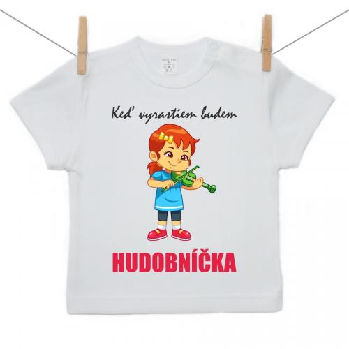 Boodyy Tričko s krátkym rukávom Keď vyrastiem budem hudobníčka 98 (2-3 roky) 2307-44786