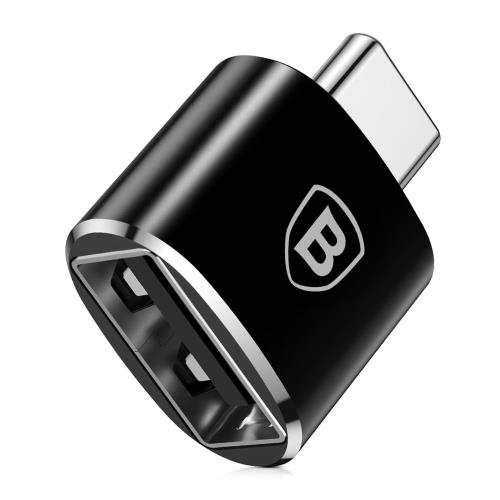 Baseus adaptér USB / USB Type-C OTG, čierny