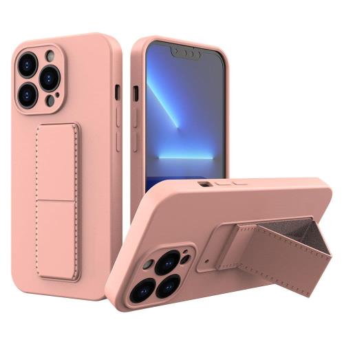 MG Kickstand silikónový kryt na iPhone 13, ružový