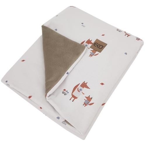 Deka bavlnená obojstranná podšitá velvet Fox 100x80cm