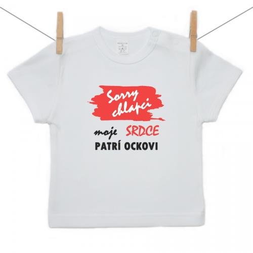 Boodyy Tričko s krátkym rukávom Sorry chlapci moje srdce patrí ockovi 80 (9-12 mesiacov) 865-25828
