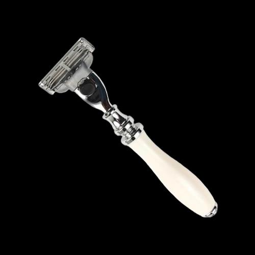 Strojček na žiletky Parker Safety Razor Mach 3 biela rukoväť 111W-M3