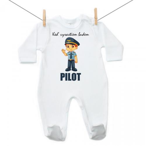 Boodyy Overal Keď vyrastiem budem pilot 86 (12-18 mesiacov)