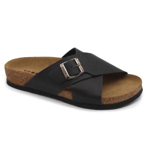 Leon 4053 Dámska zdravotná korková obuv s prackou 41 - 26cm, čierna, 2,0 cm