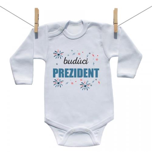 Boodyy Body s dlhým rukávom Budúci prezident 56 (0-2 mesiace)