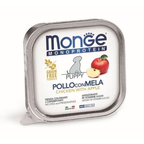 MONGE Monoprotein Fruits Puppy 150g čisto kuracia paštéta s jablkom pre šteňatá